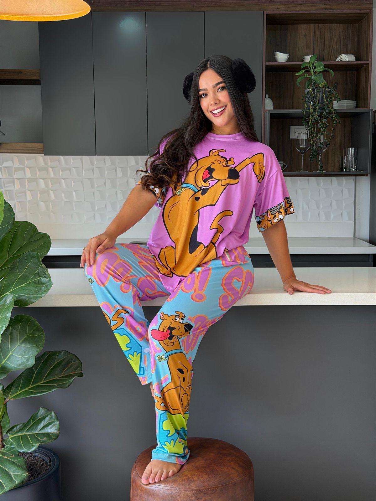 Pijama Trío Scooby Doo Morada