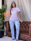Pijama Pantalón Camiseta Stitch Arco Cuadros