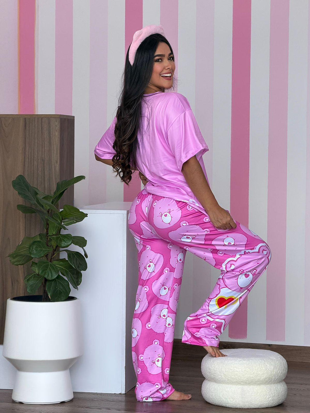 Pijama Trío Oso Cariñosito Rosa