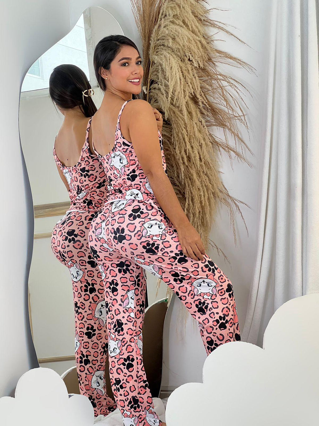 Pijama Pantalón Tira Gata Marie Animal Print