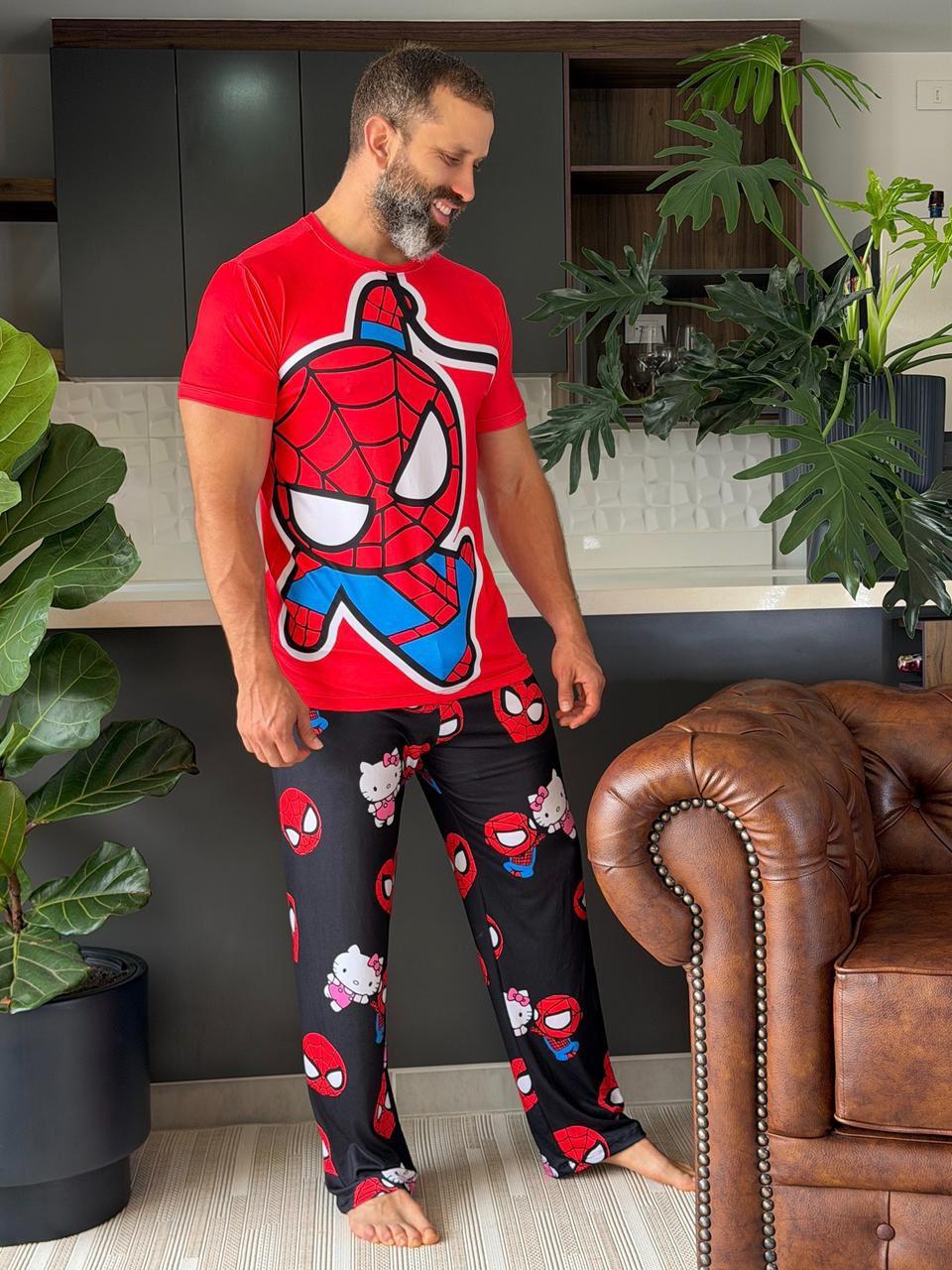Pijama Pareja Hello Kitty y Spiderman