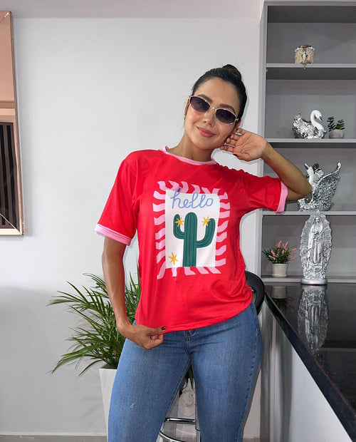 Blusa Cactus Red