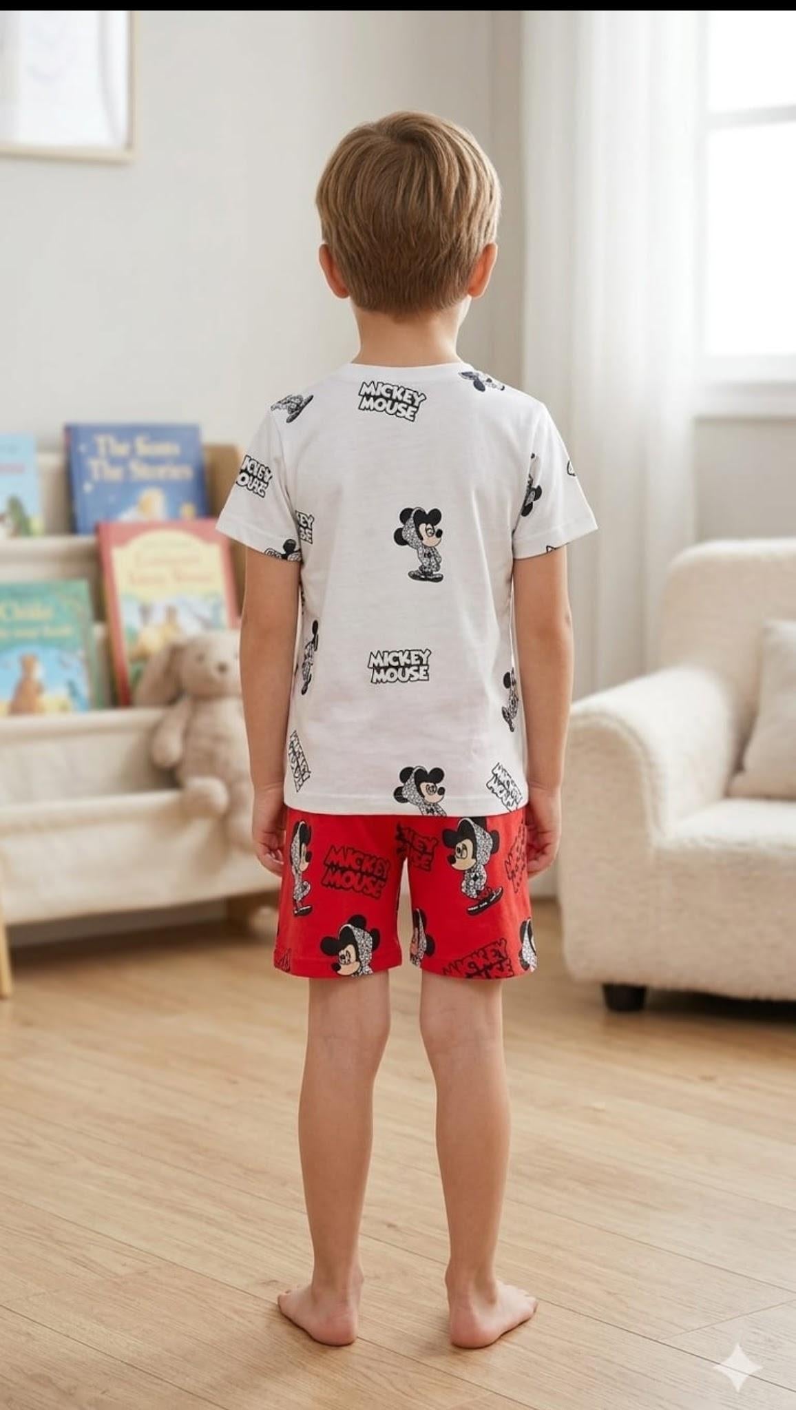 Pijama Niños Bermuda Mickey Mouse Gorra
