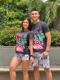 Pijama Short Camiseta Marvel Negro