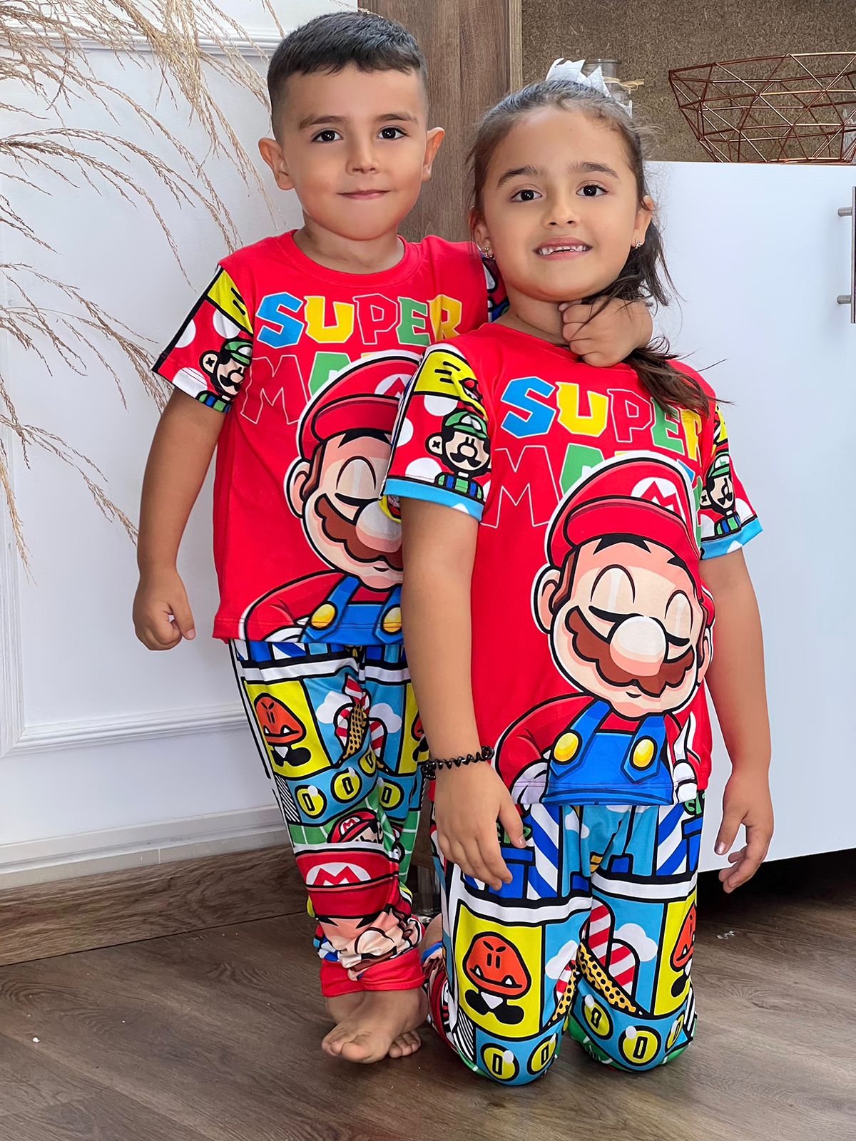 Pijama Niños Super Mario Rojo
