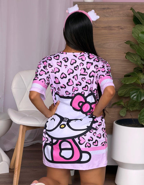Pijama Blusón Hello Kitty Corazones Print Pink