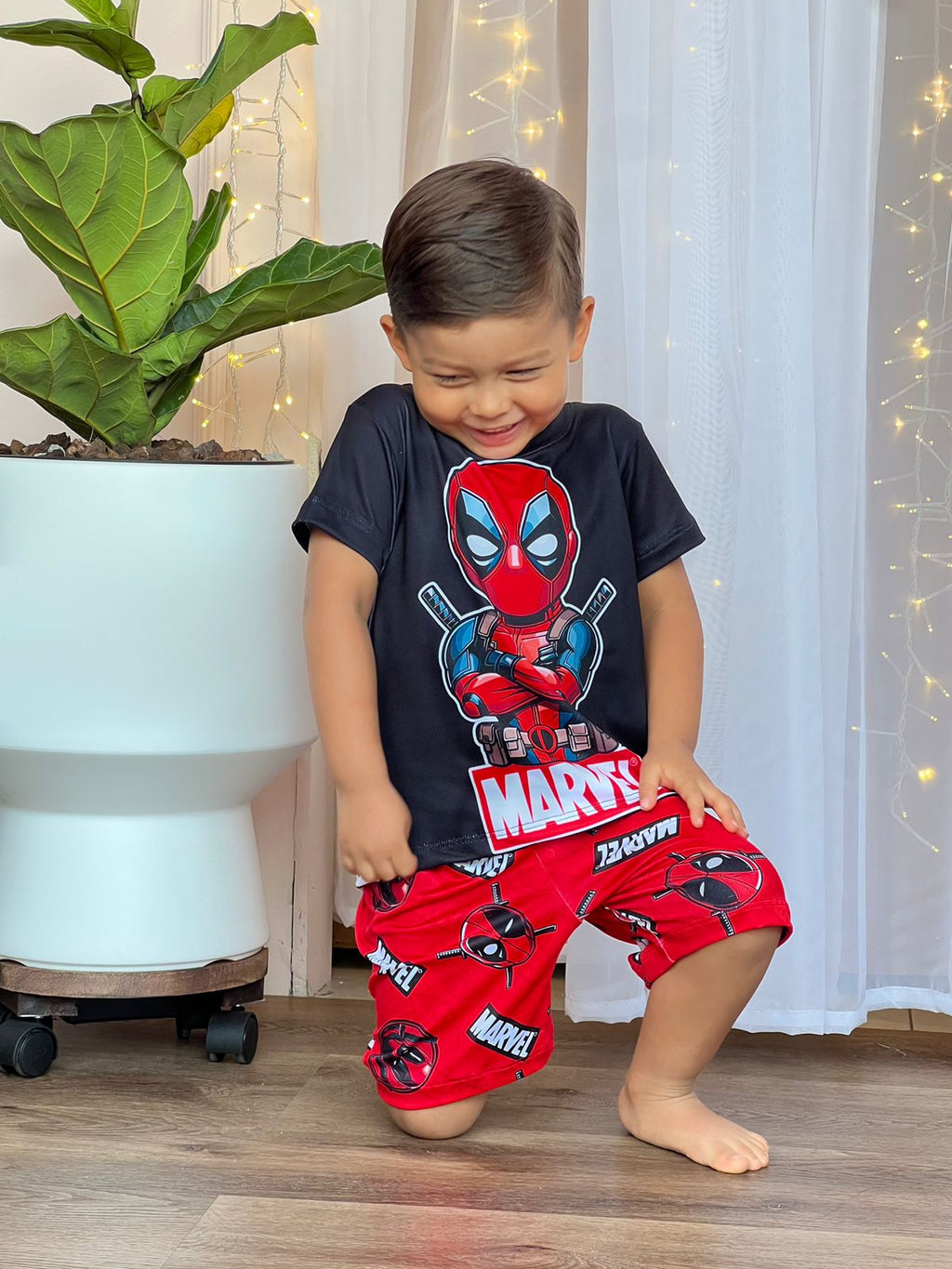 Pijama Niños Bermuda Deadpool